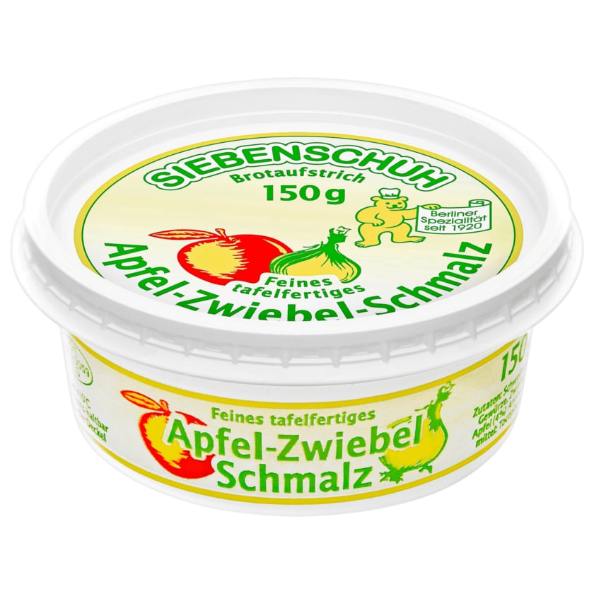 Siebenschuh Feines tafelfertiges Apfel-Zwiebel-Schmalz 150g